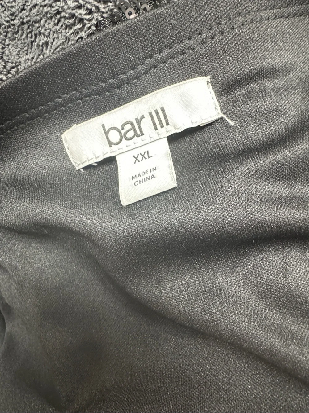 BAR III BLACK SEQUIN MINI SKIRT SZ XXL